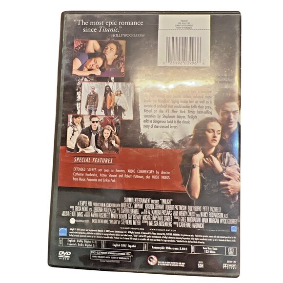 TWILIGHT Movie Single Disc Edition DVD with Extended Scenes - Picture 2 of 5